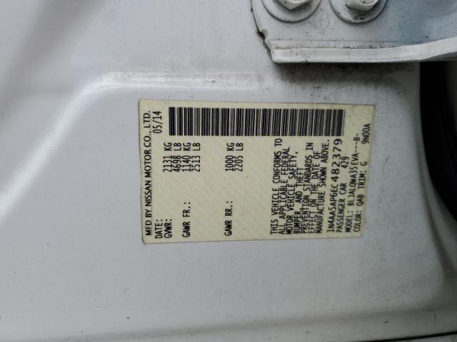 Photo 10 from auction – 2014 NISSAN MAXIMA S with VIN 1N4AA5AP6EC482379