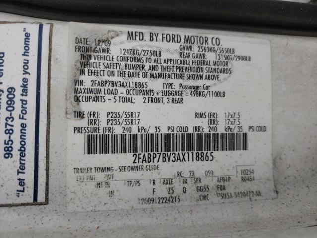 Photo 10 from auction – 2010 FORD CROWN VICT with VIN 2FABP7BV3AX118865