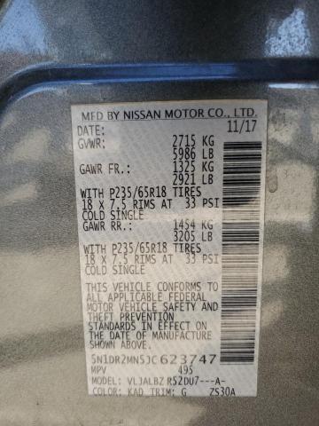 Photo 10 from auction – 2018 NISSAN PATHFINDER with VIN 5N1DR2MN5JC623747