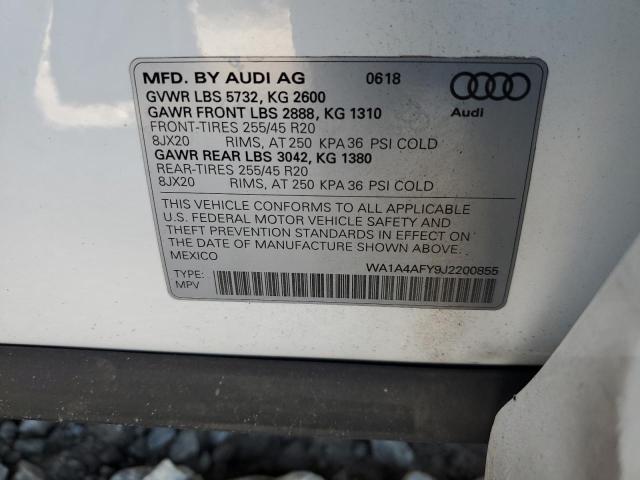 Photo 10 from auction – 2018 AUDI SQ5 PREMIU with VIN WA1A4AFY9J2200855