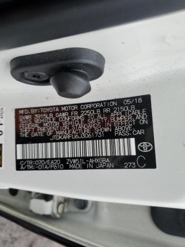 Photo 10 from auction – 2018 TOYOTA PRIUS with VIN JTDKARFU6J3061731