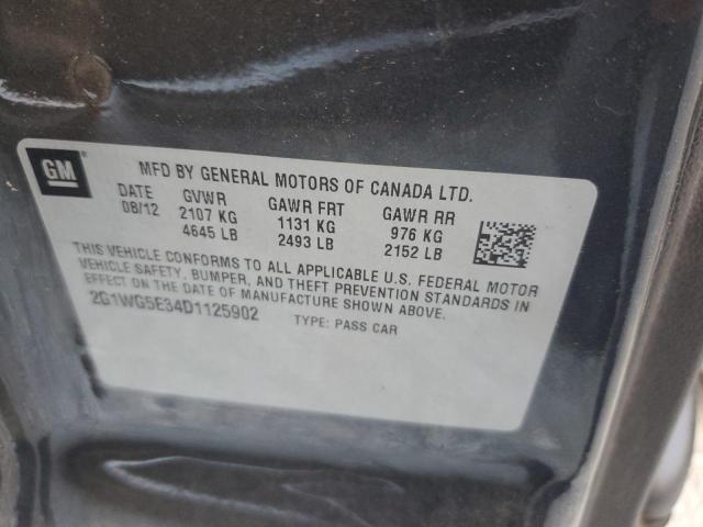 Photo 10 from auction – 2013 CHEVROLET IMPALA LT with VIN 2G1WG5E34D1125902