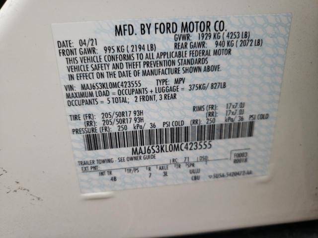 Foto 10 de la subasta – 2021 FORD ECOSPORT T con VIN MAJ6S3KL0MC423555
