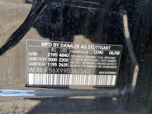 Photo 10 from auction – 2009 MERCEDES-BENZ E 350 with VIN WDBUF56X99B360563