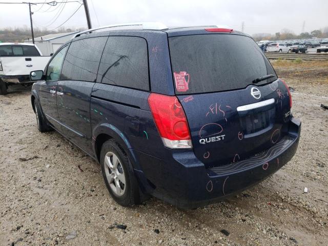 Photo 3 from auction – 2007 NISSAN QUEST S with VIN 5N1BV28U47N112788