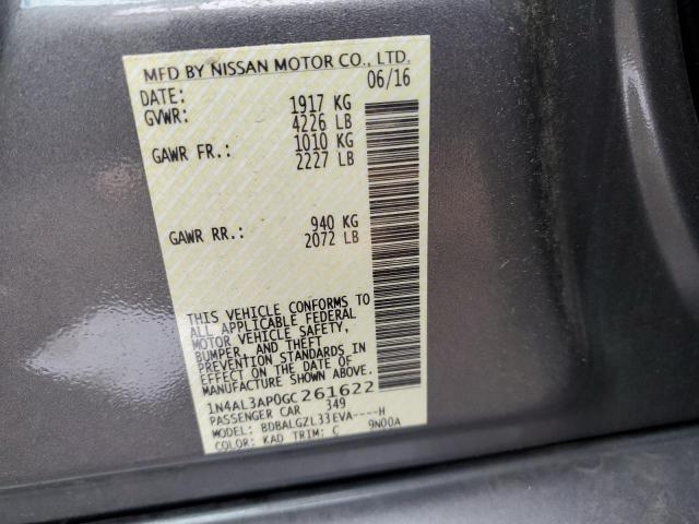 Photo 10 from auction – 2016 NISSAN ALTIMA 2.5 with VIN 1N4AL3AP0GC261622