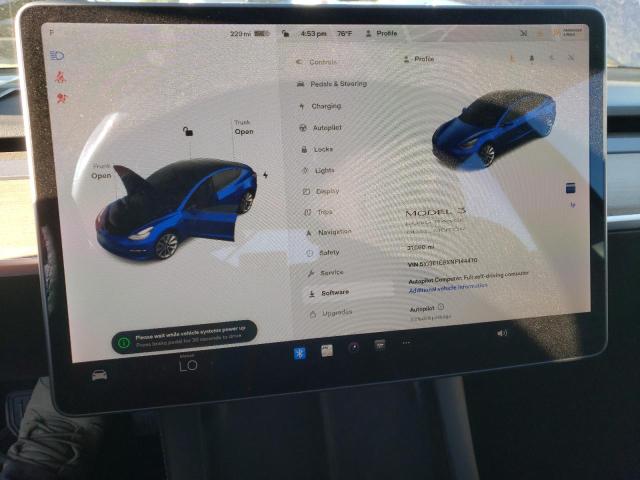 Photo 9 from auction – 2022 TESLA MODEL 3 with VIN 5YJ3E1EBXNF144470