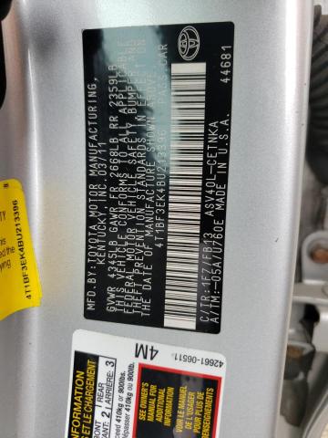 Photo 10 from auction – 2011 TOYOTA CAMRY BASE with VIN 4T1BF3EK4BU213396
