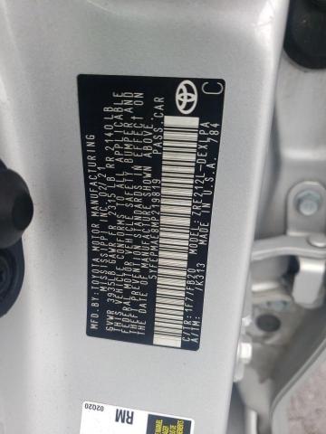 Photo 10 from auction – 2021 TOYOTA COROLLA LE with VIN 5YFEPMAE8MP219819