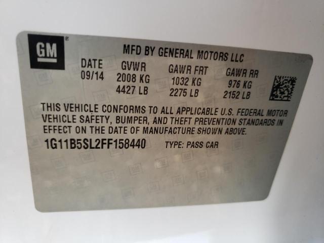 Photo 10 from auction – 2015 CHEVROLET MALIBU LS with VIN 1G11B5SL2FF158440