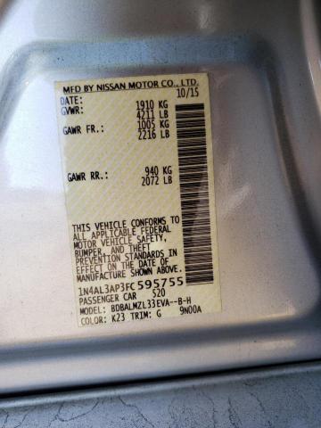Photo 10 from auction – 2015 NISSAN ALTIMA 2.5 with VIN 1N4AL3AP3FC595755