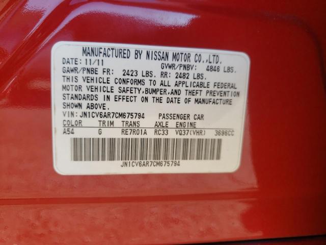 Photo 10 from auction – 2012 INFINITI G37 with VIN JN1CV6AR7CM675794