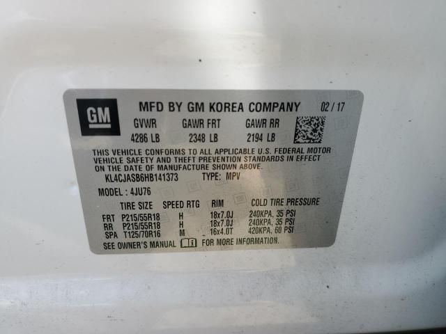 Photo 10 from auction – 2017 BUICK ENCORE PRE with VIN KL4CJASB6HB141373