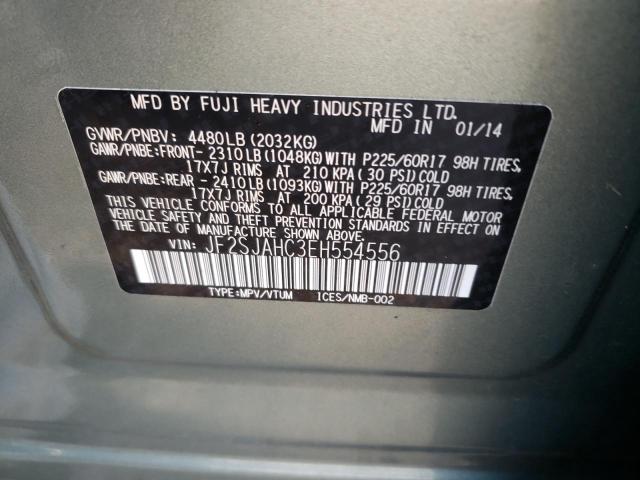 Photo 10 from auction – 2014 SUBARU FORESTER 2 with VIN JF2SJAHC3EH554556