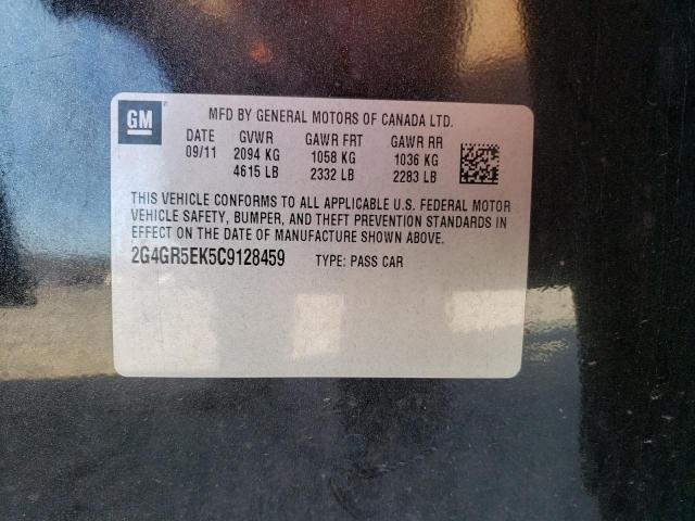 Photo 10 from auction – 2012 BUICK REGAL with VIN 2G4GR5EK5C9128459