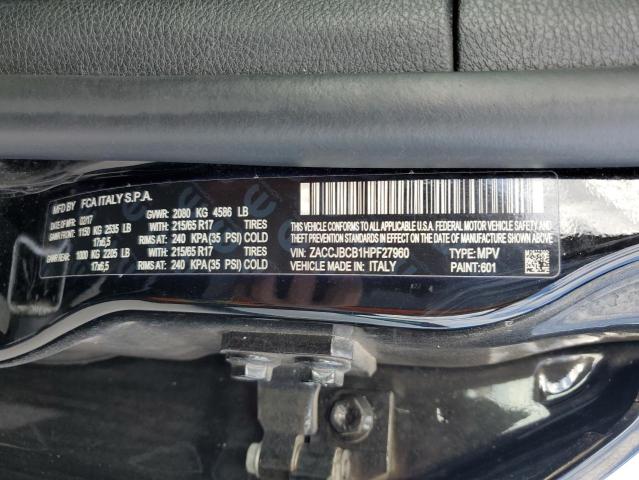 Photo 10 from auction – 2017 JEEP RENEGADE T with VIN ZACCJBCB1HPF27960
