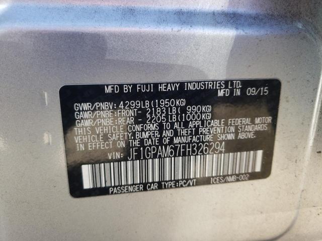 Photo 10 from auction – 2015 SUBARU IMPREZA LI with VIN JF1GPAM67FH326294