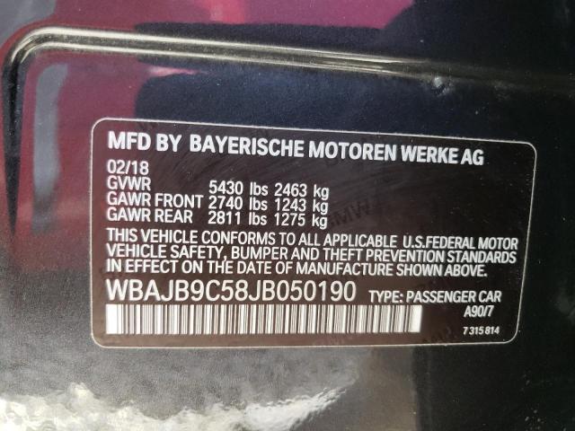 Zdjęcie 10 z aukcji – 2018 BMW M550XI z VIN WBAJB9C58JB050190