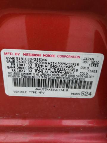 Photo 10 from auction – 2011 MITSUBISHI OUTLANDER with VIN JA4JT5AX5BU017418