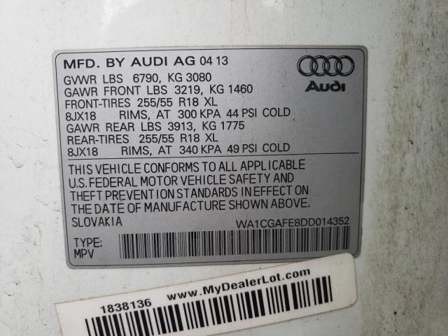 Photo 10 from auction – 2013 AUDI Q7 PREMIUM with VIN WA1CGAFE8DD014352