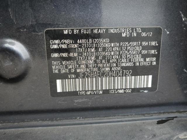 Photo 10 from auction – 2013 SUBARU FORESTER L with VIN JF2SHAEC2DH404792