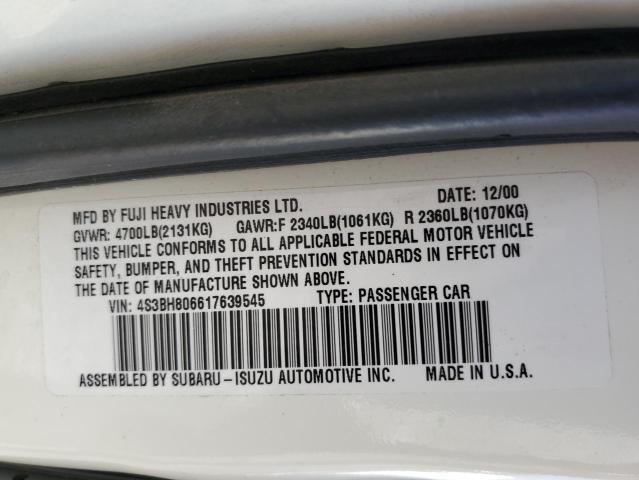 Photo 10 from auction – 2001 SUBARU LEGACY OUT with VIN 4S3BH806617639545