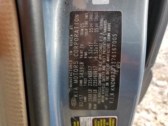 Photo 10 from auction – 2007 KIA SEDONA EX with VIN KNDMB233376167005