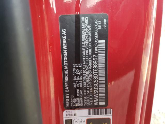 Photo 10 from auction – 2013 MINI COOPER with VIN WMWSU3C58DT688952