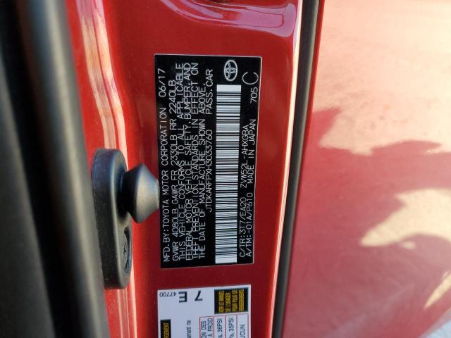 Photo 10 from auction – 2017 TOYOTA PRIUS PRIM with VIN JTDKARFPXH3033760