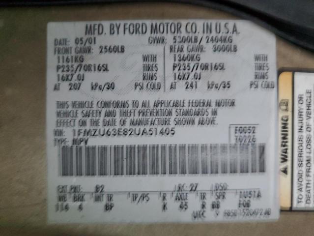 Photo 10 from auction – 2002 FORD EXPLORER X with VIN 1FMZU63E82UA51405