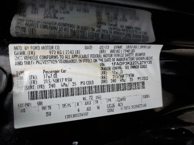 Photo 10 from auction – 2013 FORD FOCUS SE with VIN 1FADP3K22DL279135
