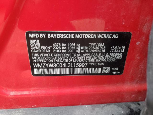 Photo 10 from auction – 2020 MINI COOPER COU with VIN WMZYW3C04L3L15997
