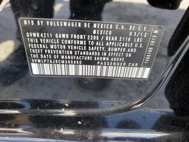 Photo 10 from auction – 2012 VOLKSWAGEN JETTA SEL with VIN 3VWLP7AJ6CM395650