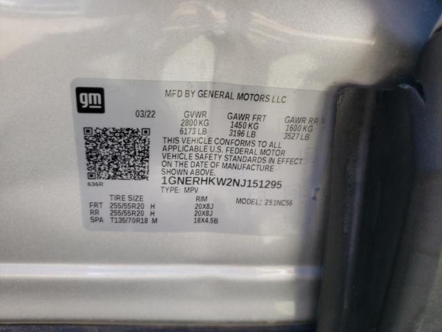 Photo 10 from auction – 2022 CHEVROLET TRAVERSE L with VIN 1GNERHKW2NJ151295