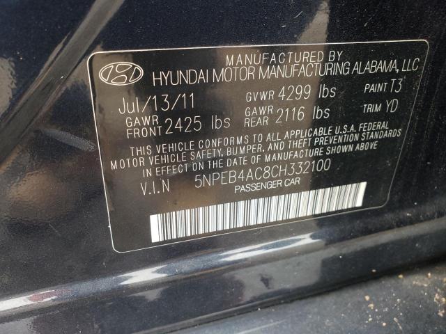 Photo 10 from auction – 2012 HYUNDAI SONATA GLS with VIN 5NPEB4AC8CH332100