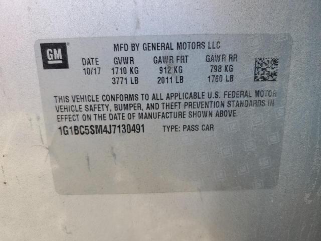 Photo 10 from auction – 2018 CHEVROLET CRUZE LS with VIN 1G1BC5SM4J7130491