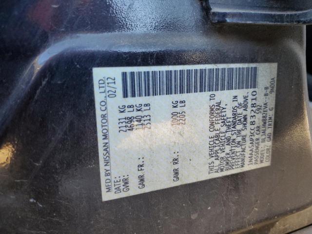 Photo 10 from auction – 2012 NISSAN MAXIMA S with VIN 1N4AA5AP3CC832810