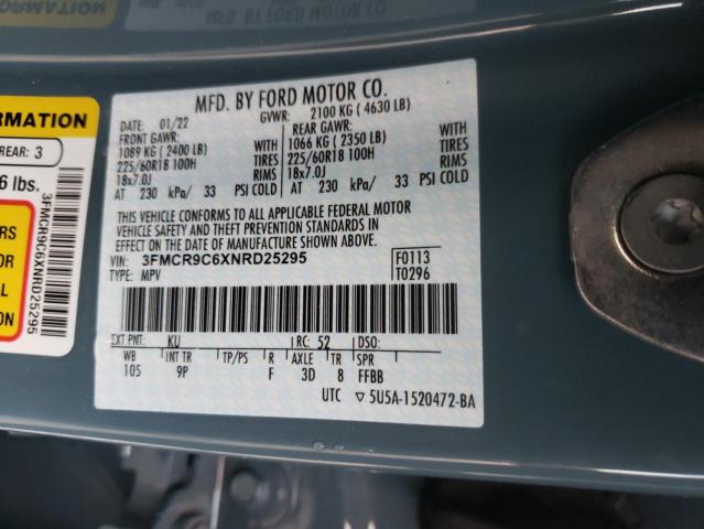 Photo 10 from auction – 2022 FORD BRONCO SPO with VIN 3FMCR9C6XNRD25295
