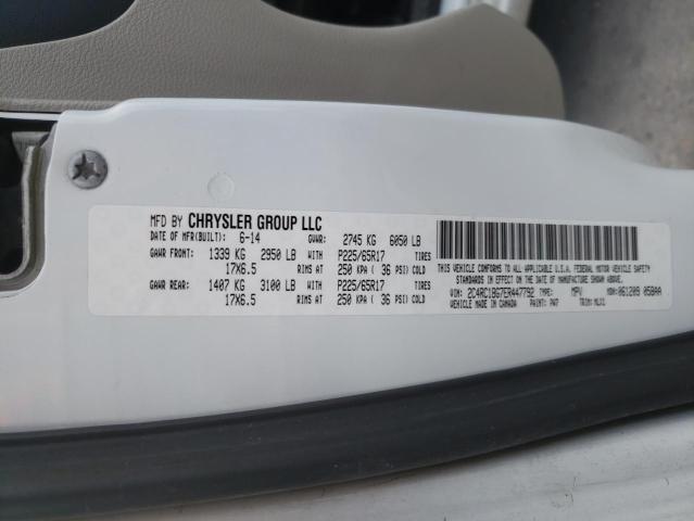 Photo 10 from auction – 2014 CHRYSLER TOWN & COU with VIN 2C4RC1BG7ER447792