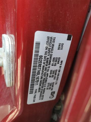 Photo 10 from auction – 2009 PONTIAC G8 with VIN 6G2ER57749L167511