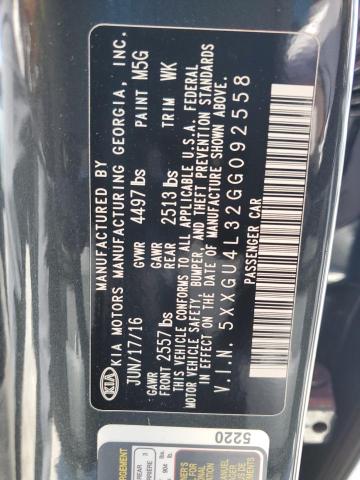 Photo 10 from auction – 2016 KIA OPTIMA EX with VIN 5XXGU4L32GG092558