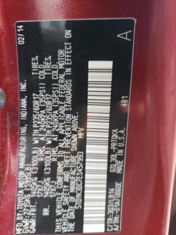 Photo 10 from auction – 2014 TOYOTA SIENNA L with VIN 5TDYK3DC7ES457993