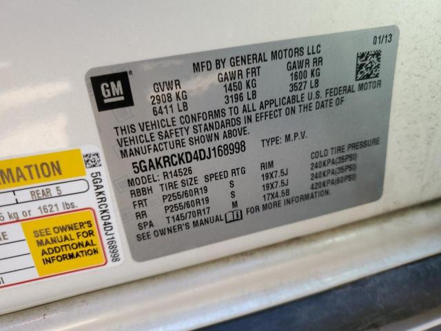 Photo 10 from auction – 2013 BUICK ENCLAVE with VIN 5GAKRCKD4DJ168998