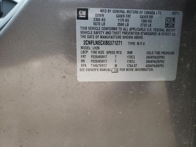 Photo 10 from auction – 2011 CHEVROLET EQUINOX LT with VIN 2CNFLNECXB6371271