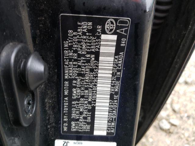 Photo 10 from auction – 2009 TOYOTA COROLLA BA with VIN 2T1BU40E29C156737