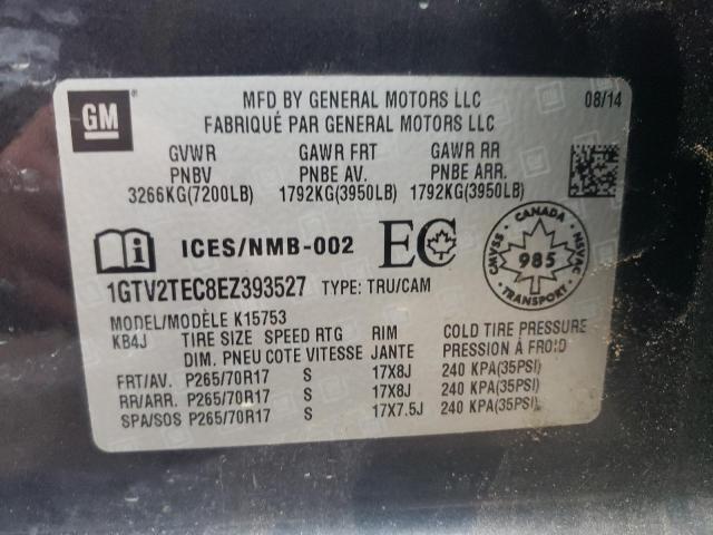 Photo 10 from auction – 2014 GMC SIERRA K15 with VIN 1GTV2TEC8EZ393527