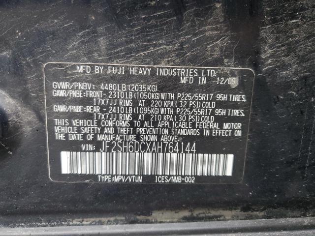 Фото 10 с аукциона – 2010 SUBARU FORESTER 2 с VIN JF2SH6DCXAH764144