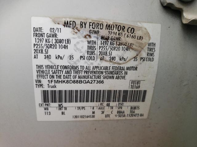 Photo 10 from auction – 2011 FORD EXPLORER X with VIN 1FMHK8D88BGA27366