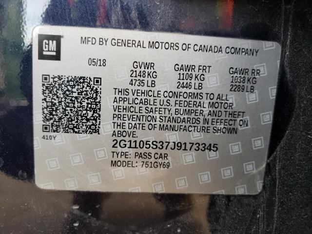 Photo 10 from auction – 2018 CHEVROLET IMPALA LT with VIN 2G1105S37J9173345