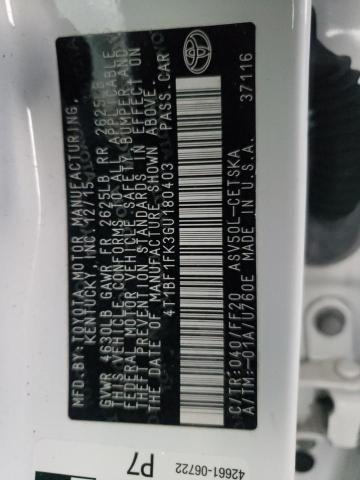 Photo 10 from auction – 2016 TOYOTA CAMRY LE with VIN 4T1BF1FK3GU180403